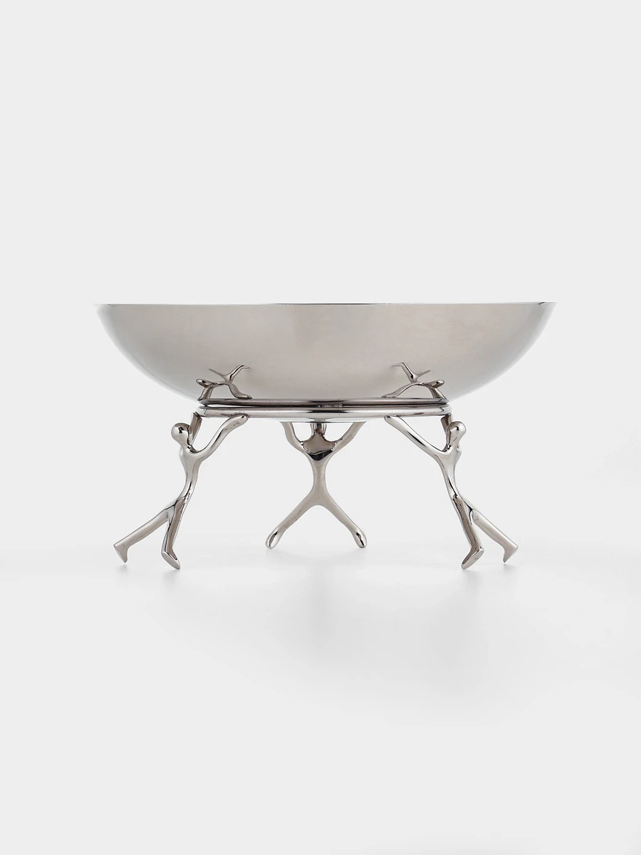 

Салатник на подставке, Серебристый