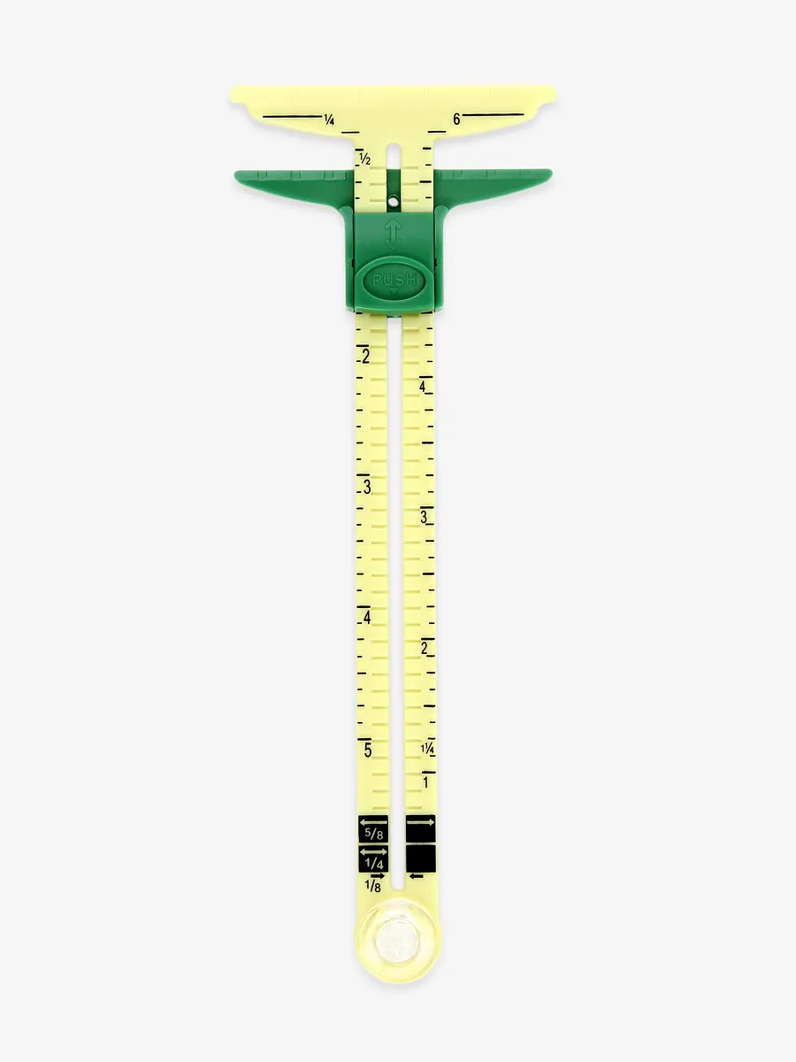 

Линейка многофункциональная, для пэчворка, 17.3×6.4 см, желтая