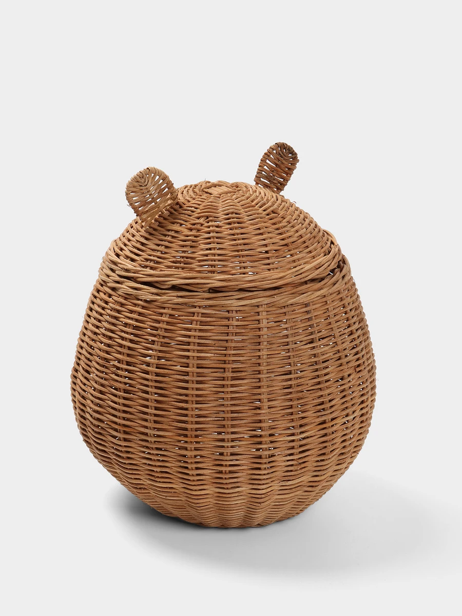 

Корзина с крышкой, 25×25×34 см, ротанг, Бежевый