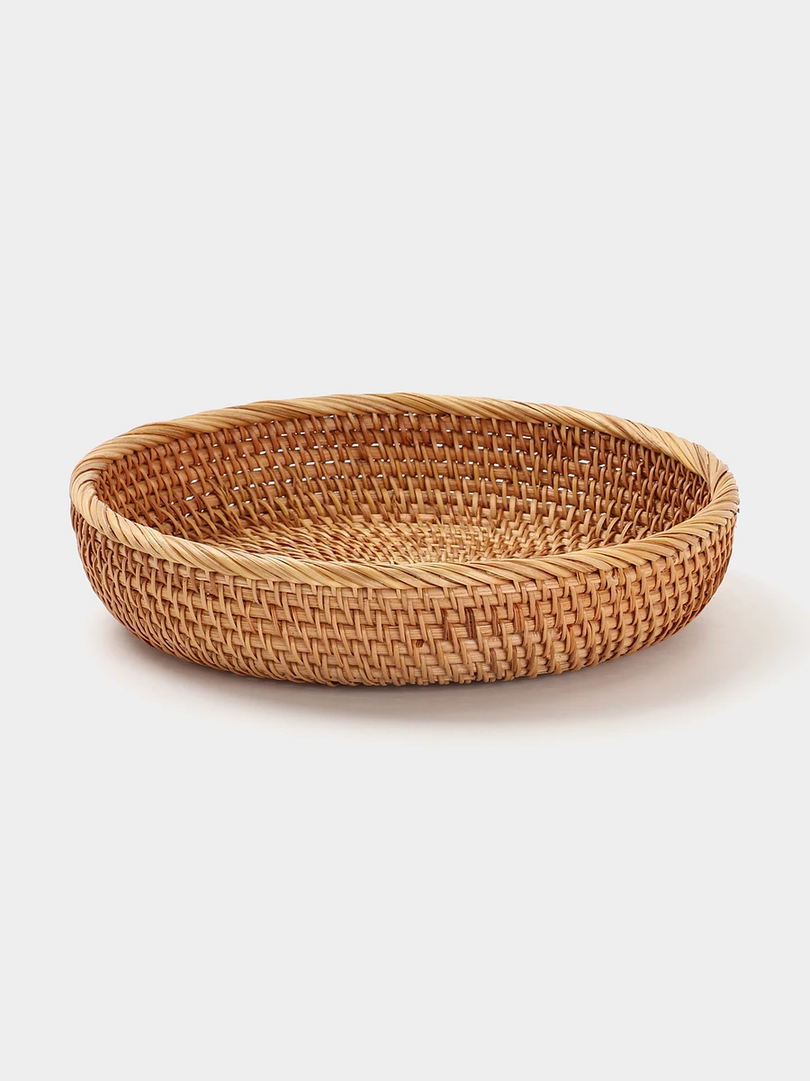 

Тарелка плетеная, 24×24×5 см, ротанг, Бежевый