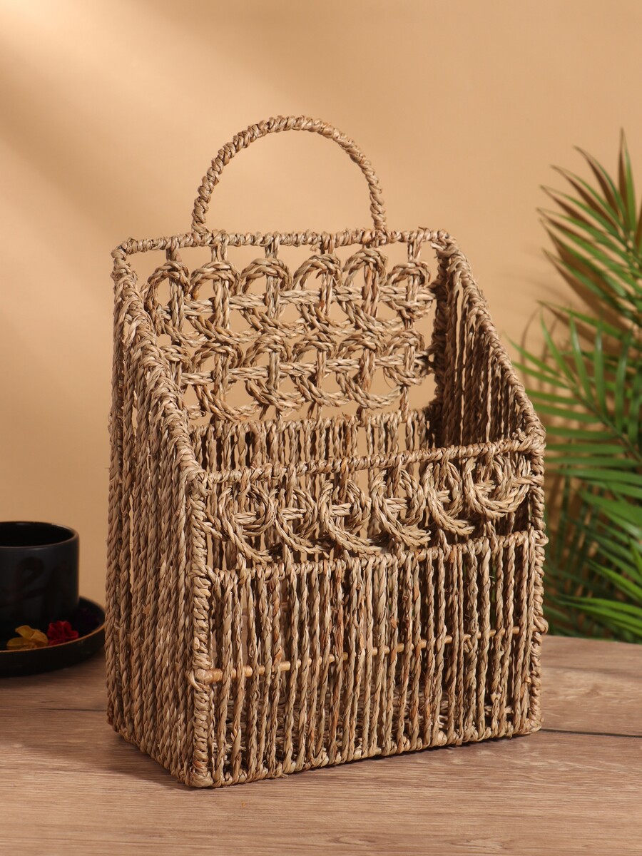 

Корзина плетеная, 23×12×36 см, сиграсс, Бежевый