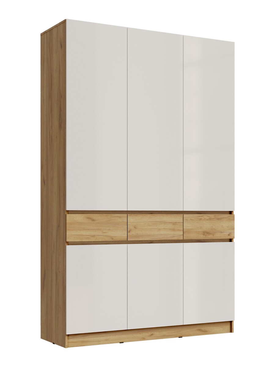 

Шкаф трехстворчатый, Белый;бежевый