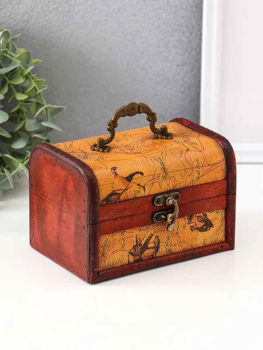 

Шкатулка для украшений, Коричневый;разноцветный