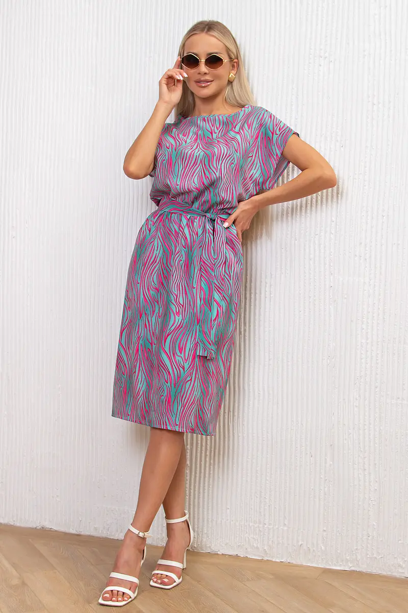 

Платье, Бирюзовый;бирюзовый/фуксия