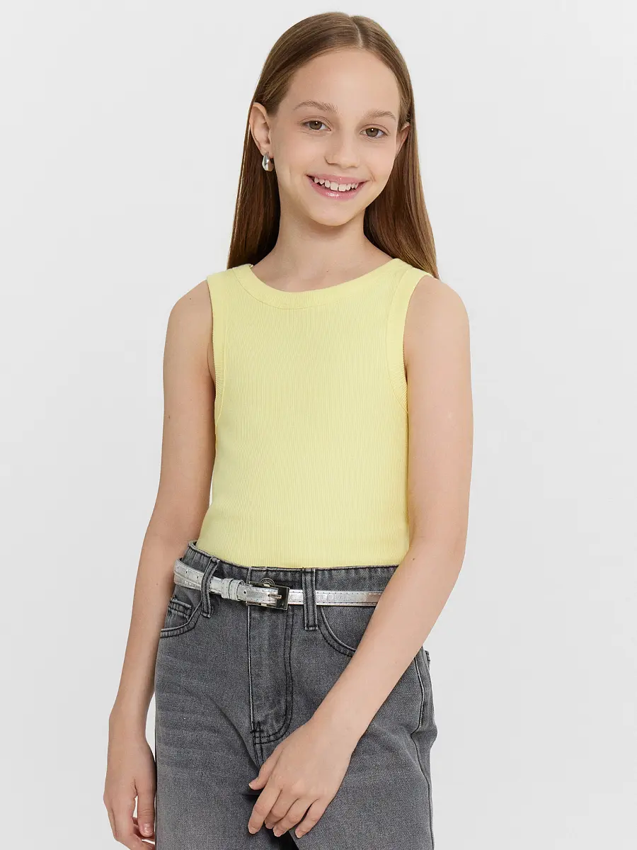 

Топ для девочек, Желтый;лимонад