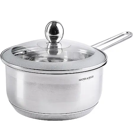 

Ковш кухонный с крышкой, Серебристый