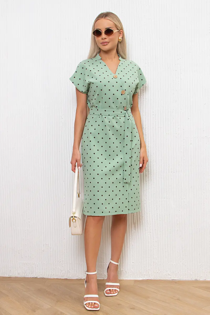 

Платье, Зеленый;зеленый/горох