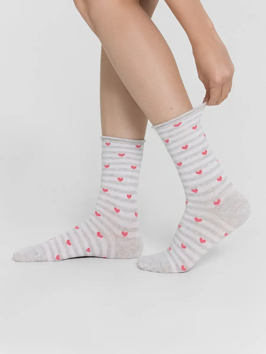 

Носки женские, Серый;св.серый меланж