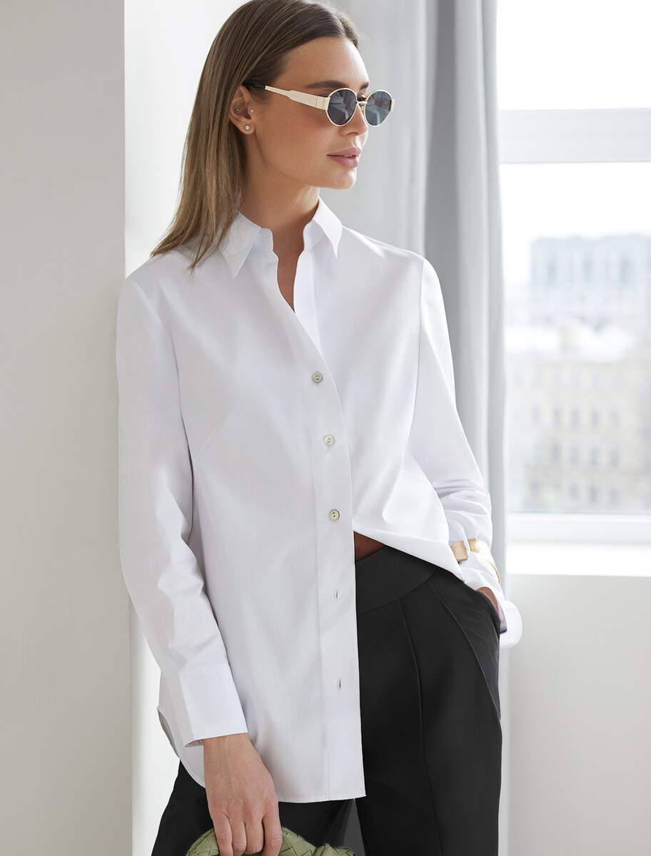 

Блузка, Белый;натуральный белый