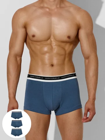 Трусы боксеры мужские в наборе, 3 шт