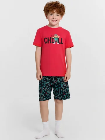 Комплект для мальчиков с принтом и надпи