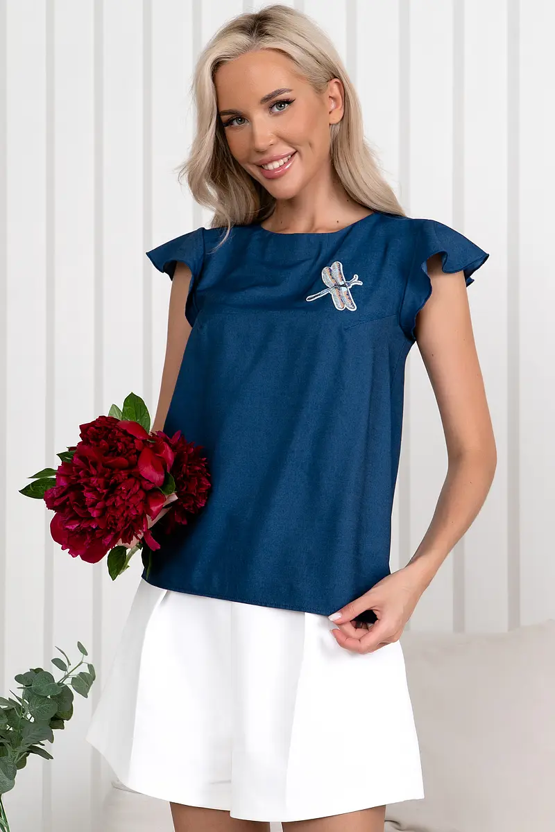 

Блузка, Синий;джинс