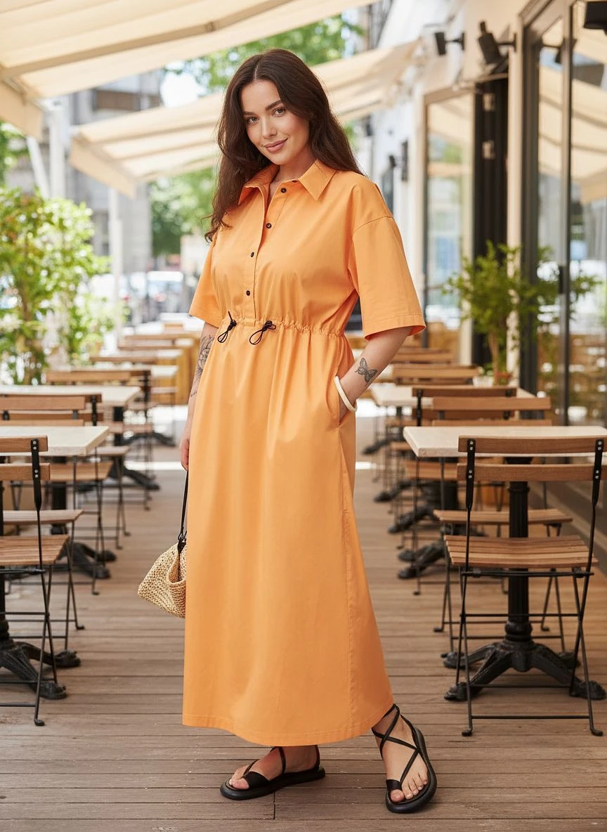 

Платье женское, Оранжевый