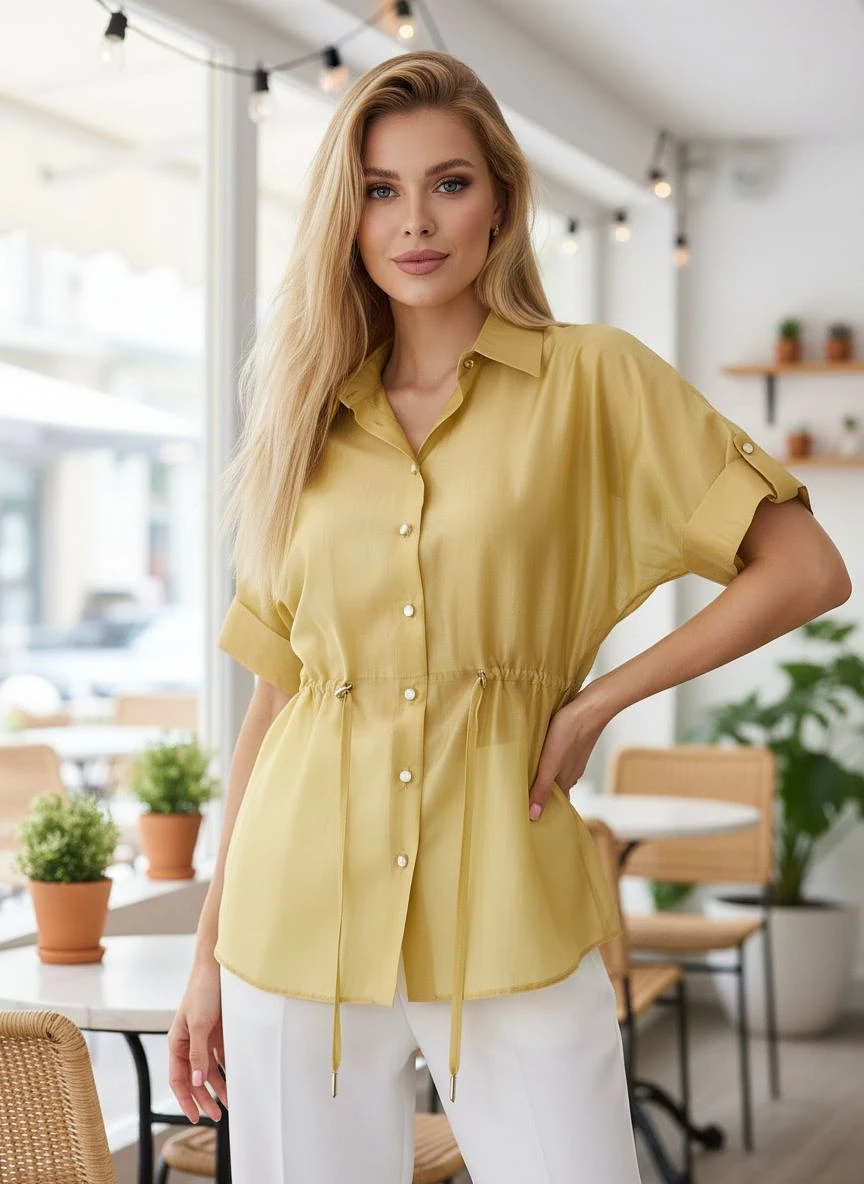 

Рубашка женская, Желтый;горчица