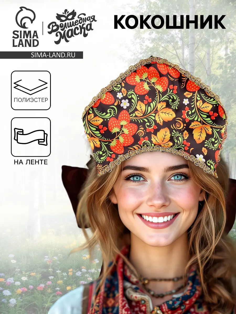 

Кокошник карнавальный, Черный