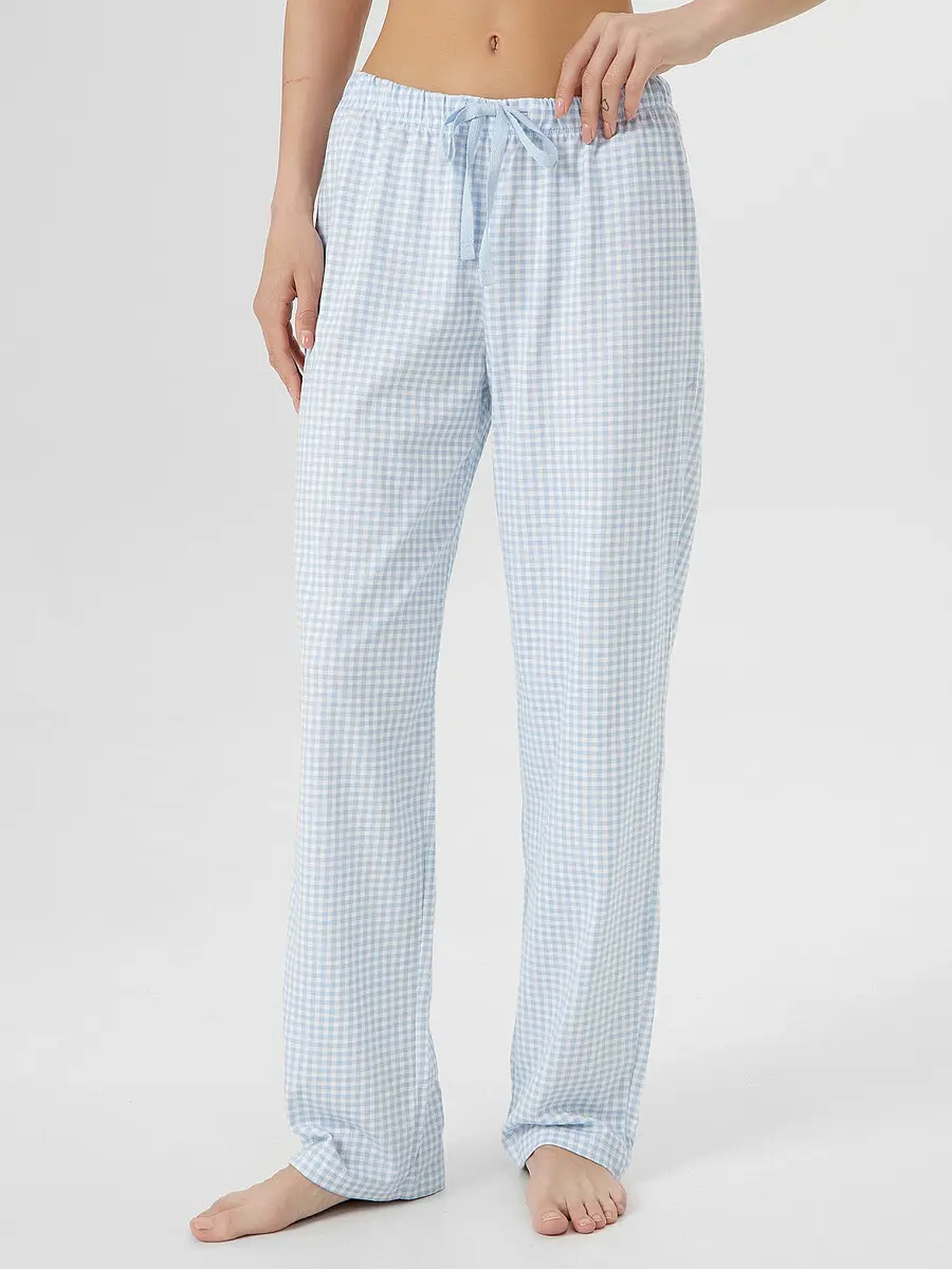 

Брюки женские голубые, Голубой;голубая клетка