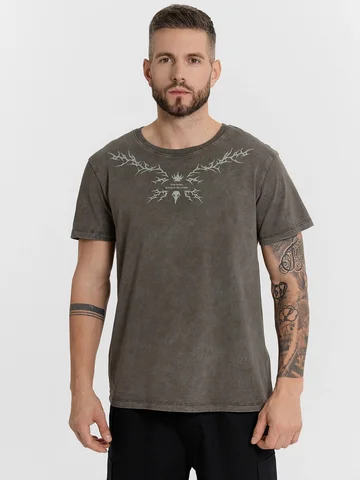 Футболка мужская хаки с обработкой эйсид