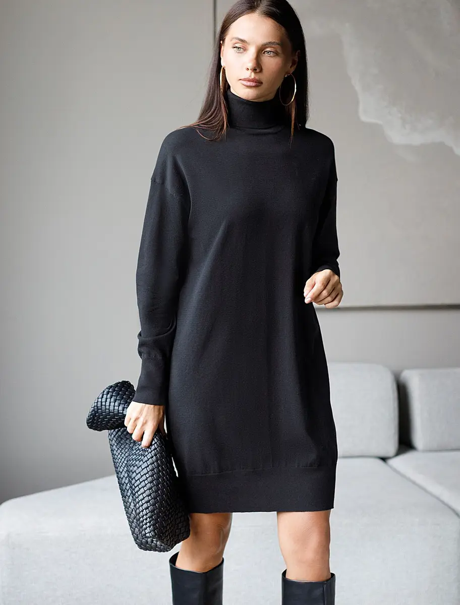 

Платье вязаное, Черный