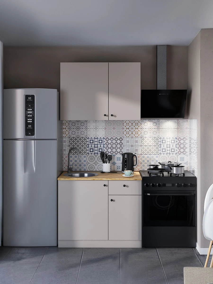 

Кухонный гарнитур для маленькой кухни, Бежевый