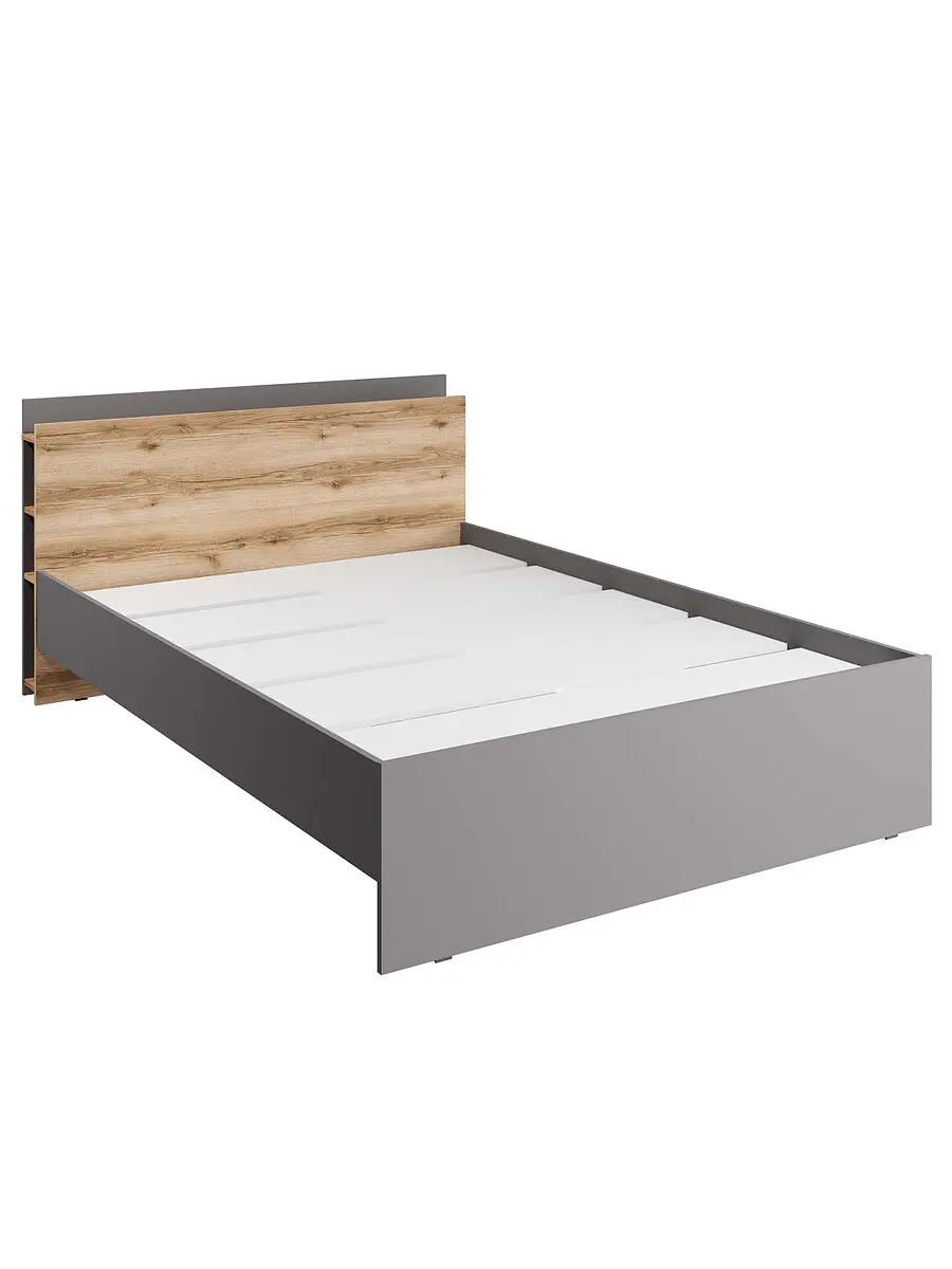 

Кровать двуспальная, Серый