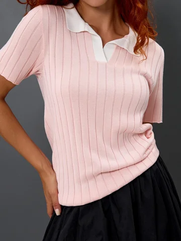 Футболка вязаная поло