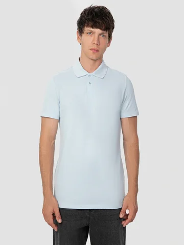 Поло мужское голубое