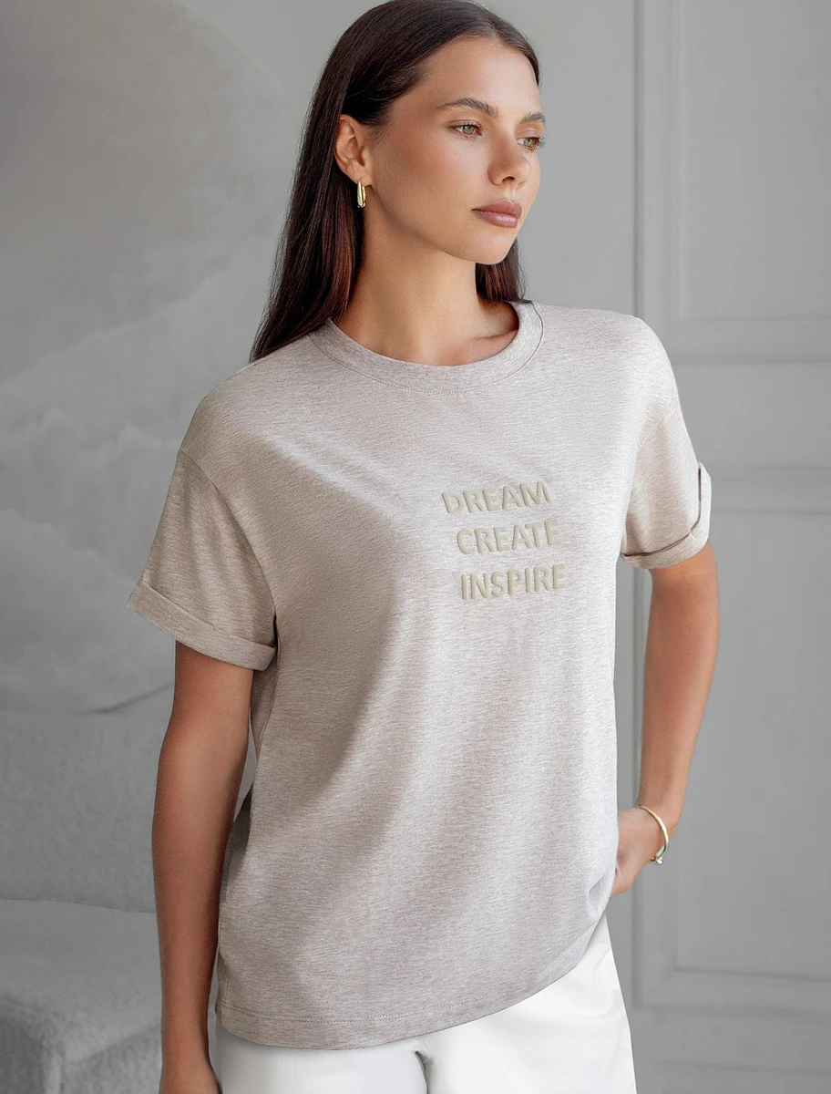 

Футболка кофейный, Бежевый;кофейный меланж_create