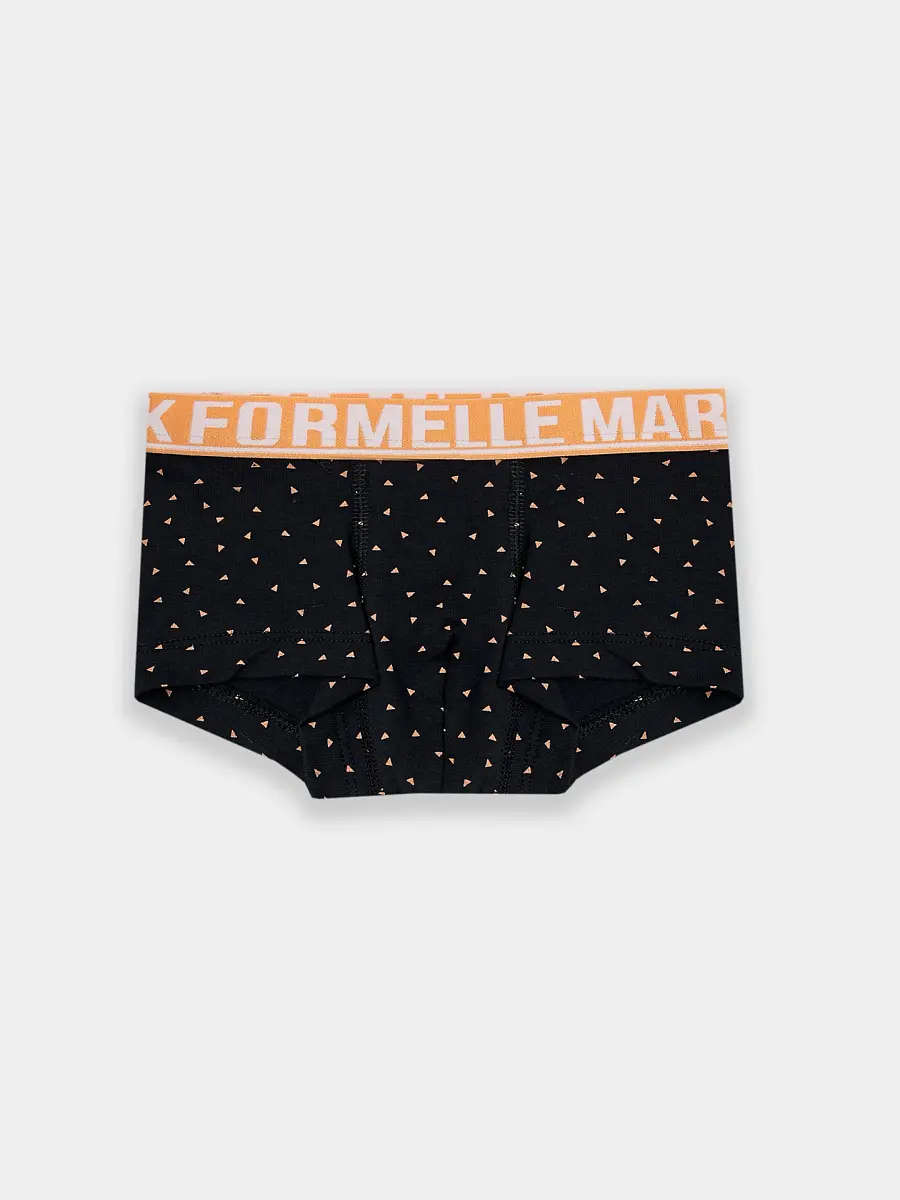 

Трусы для мальчиков черные с принтом, Черный;треугольники на черном