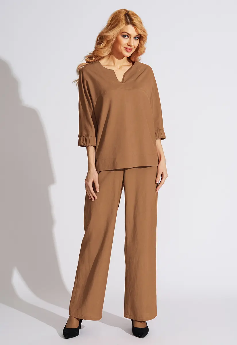 

Брюки, Коричневый;песочный