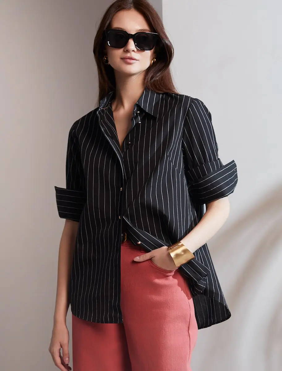 

Блузка, Черный;черный-белый