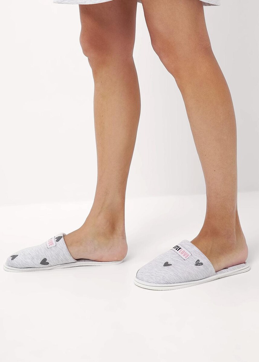 

Тапки, Серый;меланж св.серый/т.серый