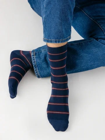 Носки мужские синие в полоску
