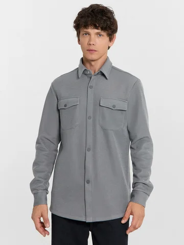Рубашка мужская серая