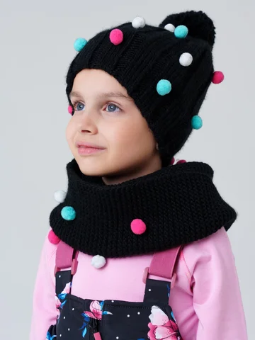 Комплект трикотажный шапка снуд