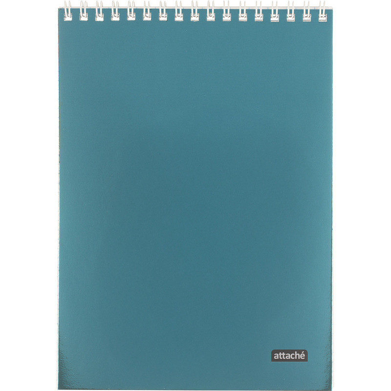 

Блокнот Attache Metallic А5 60 листов голубой в клетку гребень (146x204 мм)