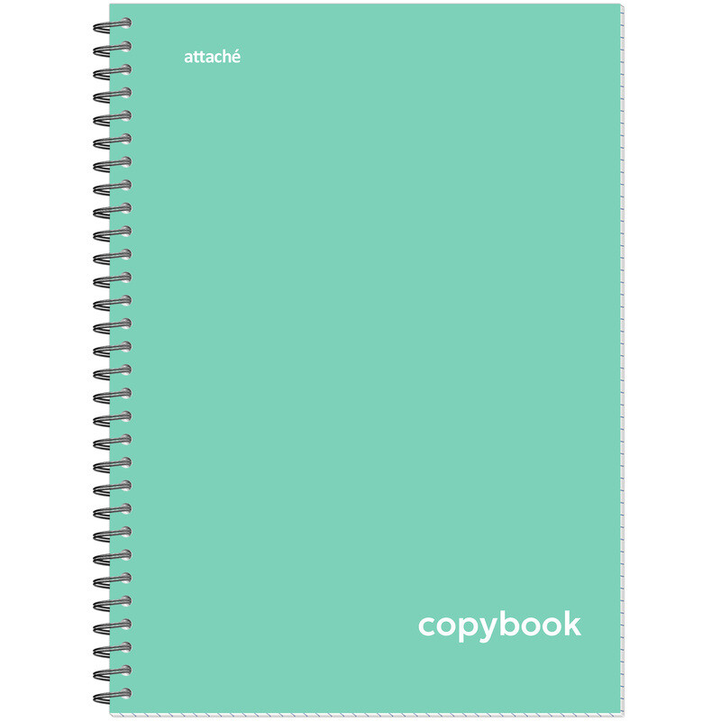 

Бизнес-тетрадь Attache Акварель А4 96 листов бирюзовая в клетку на спирали