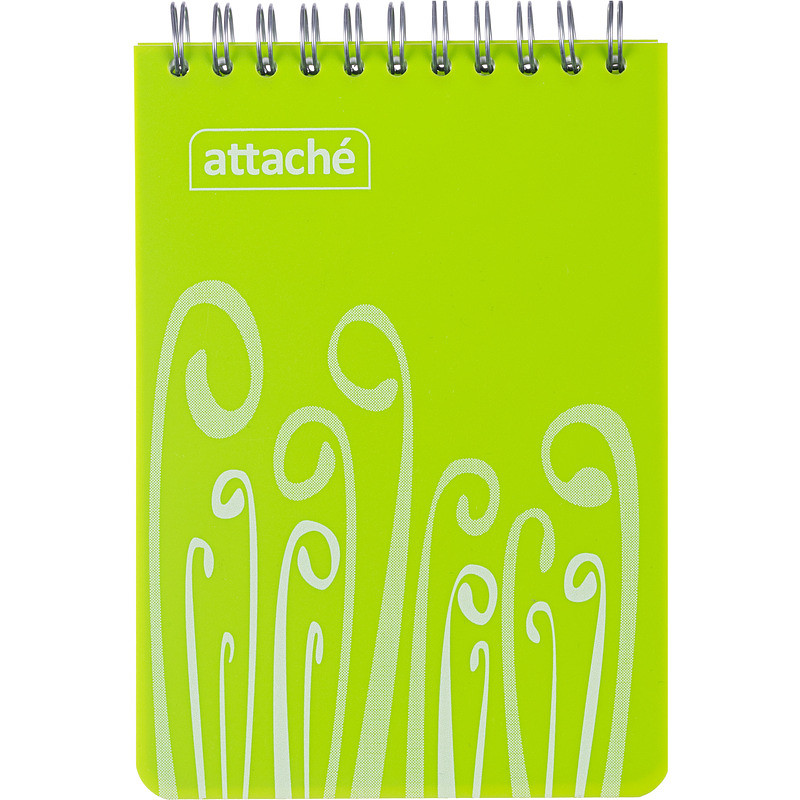

Блокнот Attache Fantasy А6 80 листов салатовый в клетку на спирали (103х160 мм)
