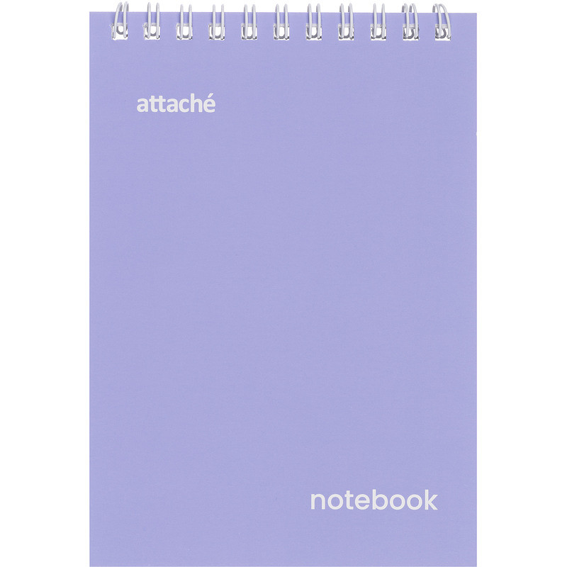 

Блокнот Attache Акварель А6 40 листов фиолетовый на спирали (102x146 мм)