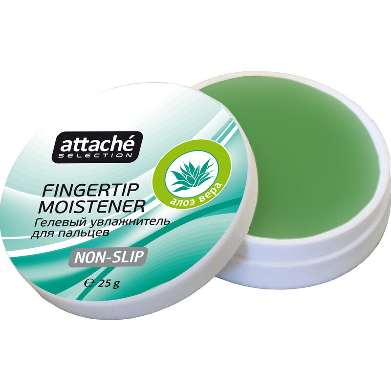 

Подушка для смачивания пальцев гелевая Attache Selection алоэ вера 25 г