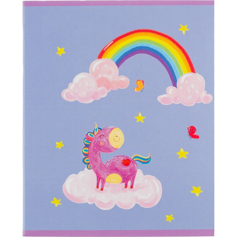 

Тетрадь общая Волшебный Единорог А5 48 листов в клетку на скрепке обложка голубая ВД-лак