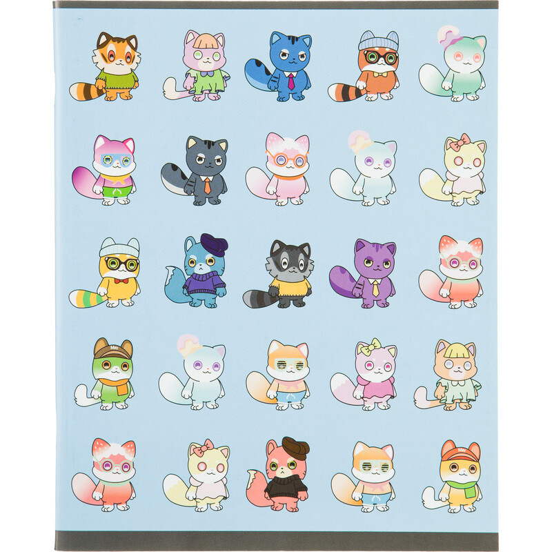 

Тетрадь общая №1 School NFT Котики А5 96 листов в клетку на скрепке обложка с рисунком ВД-лак