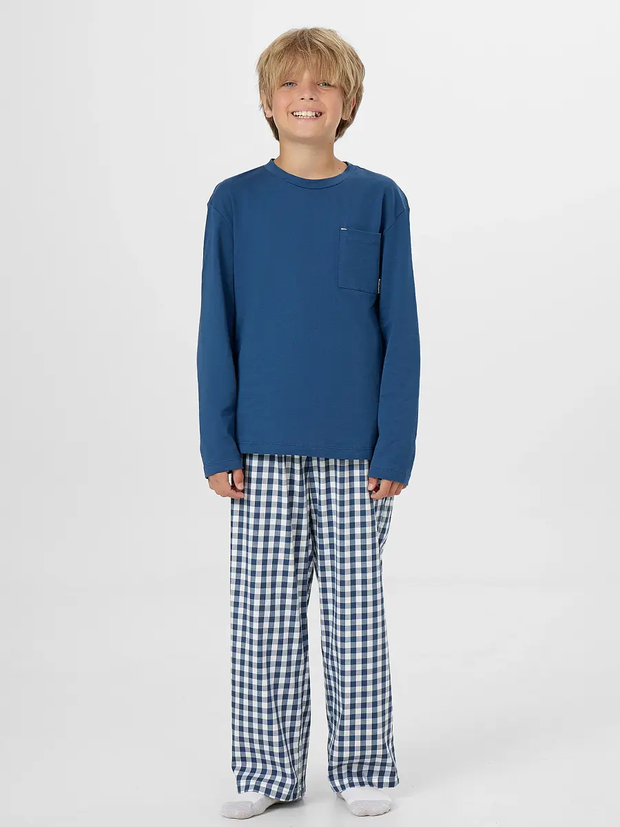 

Комплект для мальчиков синий, Синий;синий +синяя клетка