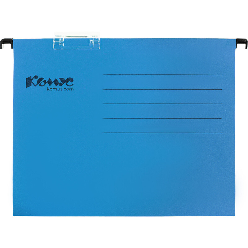 

Подвесная папка Комус А4 до 200 листов синяя (25 штук в упаковке), Синий