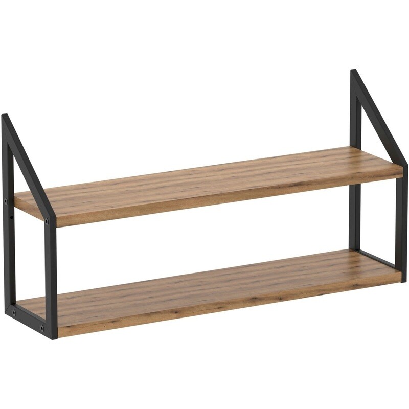 

Полка настенная/настольная Комус Онега-8 черный муар/дуб вотан 600х150х300 мм