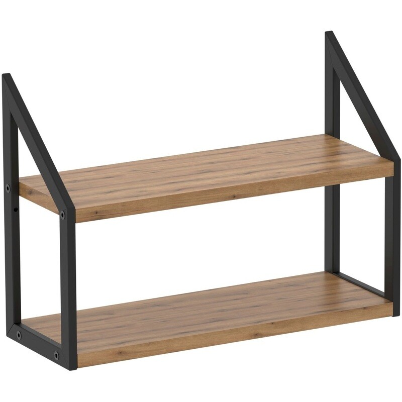 

Полка настенная/настольная Комус Онега-8 черный муар/дуб вотан 450х150х300 мм