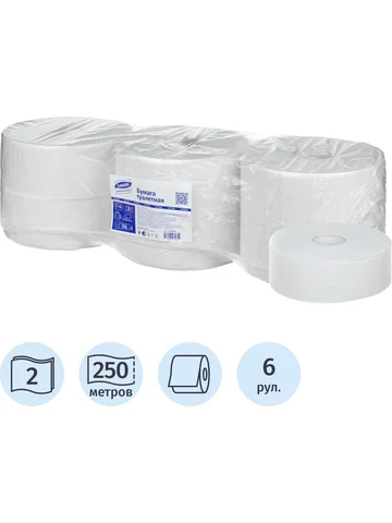 Бумага туалетная рулонная Luscan Profess