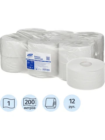 Бумага туалетная рулонная Luscan Profess