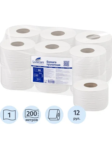 Бумага туалетная рулонная Luscan Profess