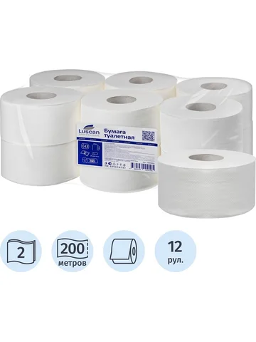 Бумага туалетная рулонная Luscan Profess
