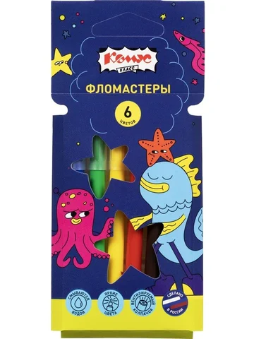 Фломастеры Комус Класс Максики 6 цветов 